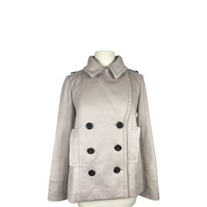 J crew pea coat womens size 4 gray pewter short wool